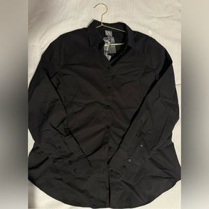 Black button down blouse